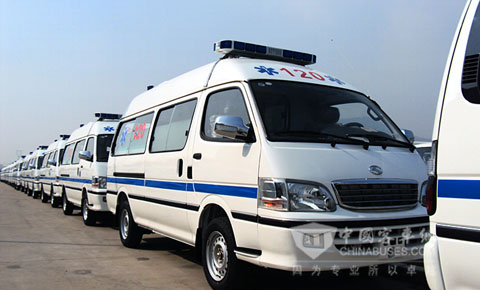 Kinglong поставляет легкие автобусы и машины скорой помощи в Ланьчжоу