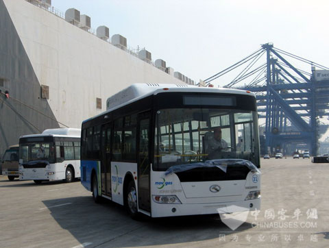 59 автобусов Kinglong, работающих на природном газе, доставили в Южную Америку